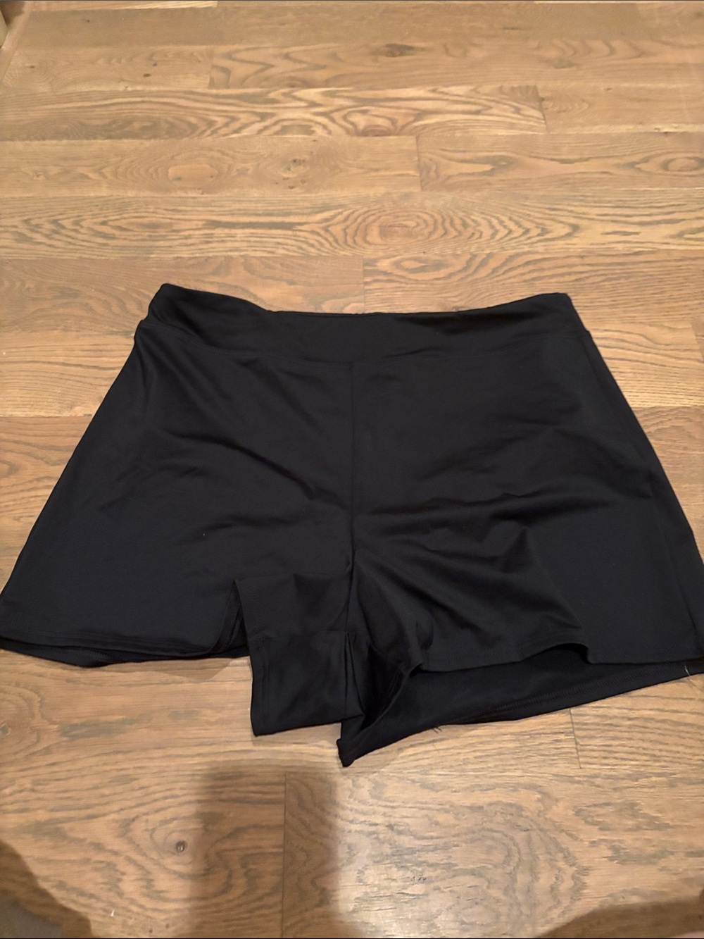 Lands' End Black Athletic Skort Shorts